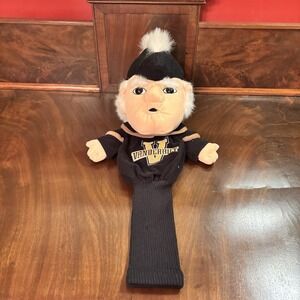 Vanderbilt Commodores Mascot Golf Club Headcover Datrek Plush Sock Black